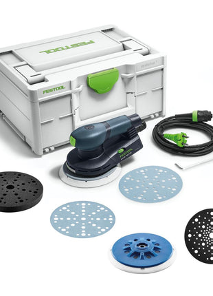 Festool ETS EC150/3 EQ-Plus Exzenterschleifer 400 W 150 mm Brushless + 250x Schleifscheiben + 2x Protection Pad + Interface Pad + Schleifteller + systainer - Toolbrothers