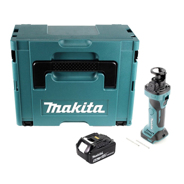 Makita DCO 180 G1J Fresa rotante a batteria 18 V 30.000 giri/min + 1x batteria ricaricabile 6,0 Ah + Makpac - senza caricabatterie