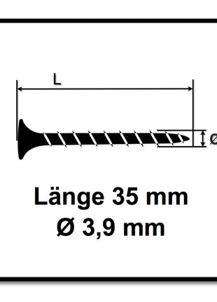 Senco DS5525-AC DuraSpin Magazinschrauber 600 W 25 - 55 mm 11 Nm + Koffer + 2000x Magazinschrauben 3,9 x 35 PH2 Grobgewinde