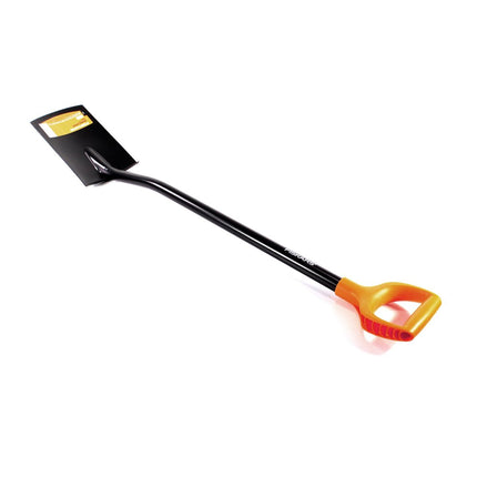 Fiskars ErgoComfort Solid Gärtnerspaten Gartenspaten rund ( 131403 ) ergonomischer Stiel mit Trittfläche