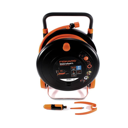 Fiskars Avvolgitore per tubo d'acqua da 30 m ( 1023644 ) + Accessori