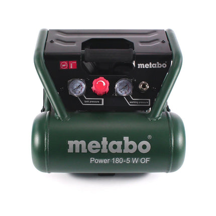 Metabo Power 180-5 W OF Compressore 8 bar 1,1 kW + tubo a spirale 7,5 m + pistola soffiante + gonfiagomme