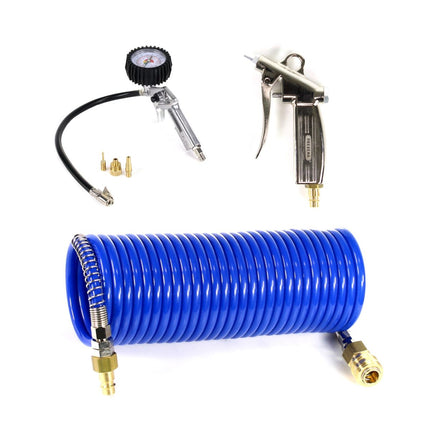 Metabo Power 180-5 W OF Compressore 8 bar 1,1 kW + tubo a spirale 7,5 m + pistola soffiante + gonfiagomme