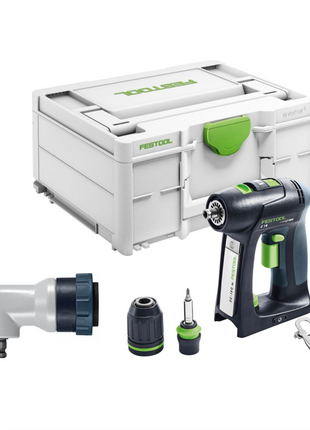 Festool C 18 Basic perceuse-visseuse sans fil 18 V 45 Nm Brushless Solo + systainer (576434) + accessoire angulaire DD-AS - sans batterie, sans chargeur (successeur de 574737)