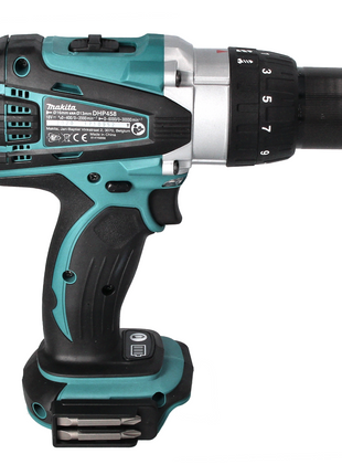 Makita DHP 458 RG Akku Schlagbohrschrauber 18 V 91 Nm + 2x Akku 6,0 Ah + Ladegerät