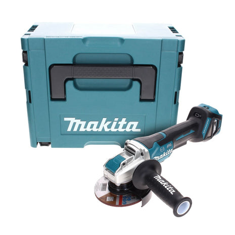 Makita DGA 519 ZJ Meuleuse d'angle sans fil 18 V 125 mm Brushless X-Lock Solo + Makpac - sans batterie, sans chargeur