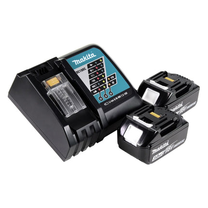 Makita DGA 519 RF Akku Winkelschleifer 18 V 125 mm Brushless X-Lock + 2x Akku 3,0 Ah + Ladegerät