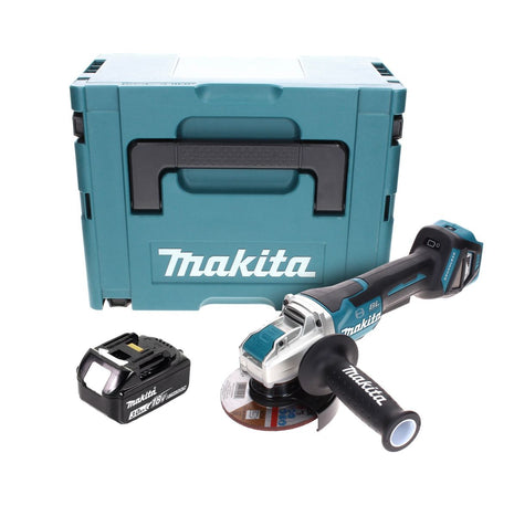 Makita DGA 519 F1J Meuleuse d'angle sans fil 18 V 125 mm Brushless X-Lock + 1x batterie 3,0 Ah + Makpac - sans chargeur