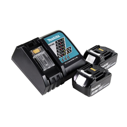 Makita DGA 519 RFJ Akku Winkelschleifer 18 V 125 mm Brushless X-Lock + 2x Akku 3,0 Ah + Ladegerät + Makpac