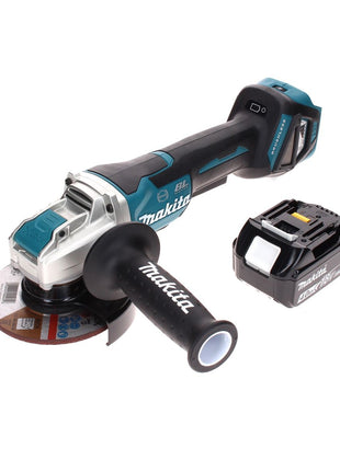 Makita DGA 519 M1 Akku Winkelschleifer 18 V 125 mm Brushless X-Lock + 1x Akku 4,0 Ah - ohne Ladegerät