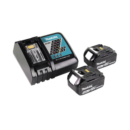 Makita DGA 519 RMJ Akku Winkelschleifer 18 V 125 mm Brushless X-Lock + 2x Akku 4,0 Ah + Ladegerät + Makpac