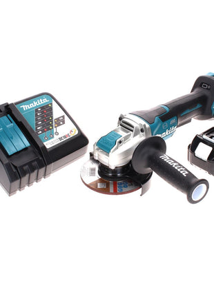 Amoladora angular a batería Makita DGA 519 RT1 18 V 125 mm sin escobillas X-Lock + 1x batería 5,0 Ah + cargador