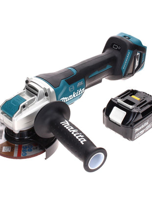 Makita DGA 519 G1 Akku Winkelschleifer 18 V 125 mm Brushless X-Lock + 1x Akku 6,0 Ah - ohne Ladegerät