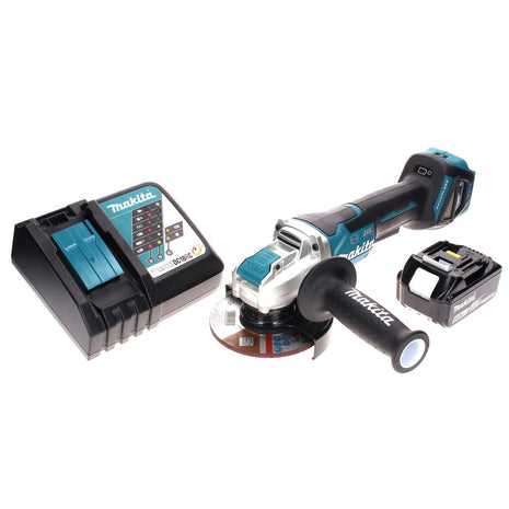 Smerigliatrice angolare a batteria Makita DGA 519 RG1 18 V 125 mm Brushless X-Lock + 1 batteria ricaricabile 6,0 Ah + caricabatterie