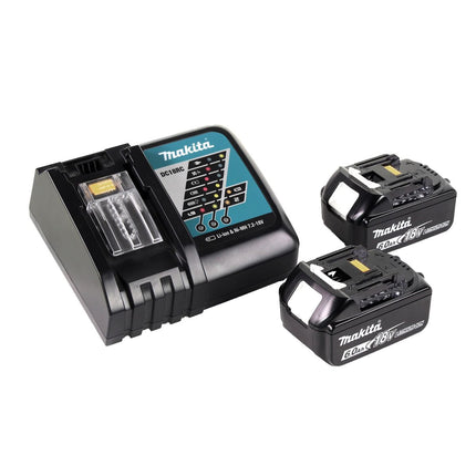 Makita DGA 519 RG Smerigliatrice angolare a batteria 18 V 125 mm Brushless X-Lock + 2x batteria ricaricabile 6,0 Ah + caricabatterie