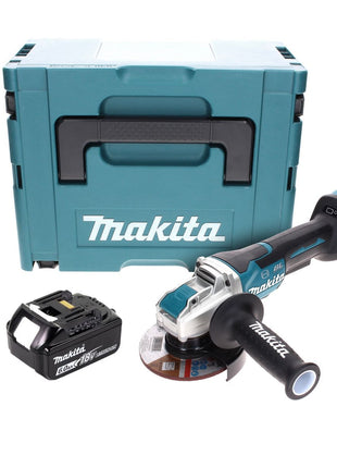 Makita DGA 519 G1J Akku Winkelschleifer 18 V 125 mm Brushless X-Lock + 1x Akku 6,0 Ah + Makpac - ohne Ladegerät