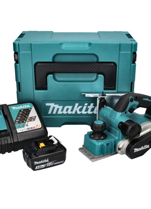 Makita DKP 181 RF1J Akku Hobel Falzhobel 82 mm 18 V Brushless + 1x Akku 3,0 Ah + Ladegerät + Makpac