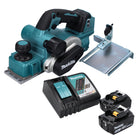 Pialla a batteria Makita DKP 181 RT 82 mm 18 V brushless + 2x batteria ricaricabile 5,0 Ah + caricabatterie