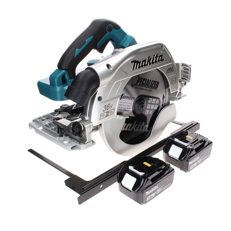 Makita DHS 900 F2 Akku Handkreissäge 36 V ( 2x 18 V ) 235 mm Brushless + 2x Akku 3,0 Ah - ohne Ladegerät