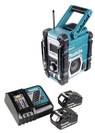 Makita DMR 106 RG radio de obra con batería 7,2 - 18 V + 2x baterías 6,0 Ah + cargador