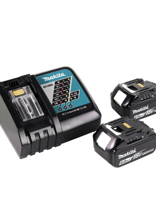 Aspirador a batería Makita DCL 180 RG B 18 V negro + 2x baterías 6,0 Ah + cargador