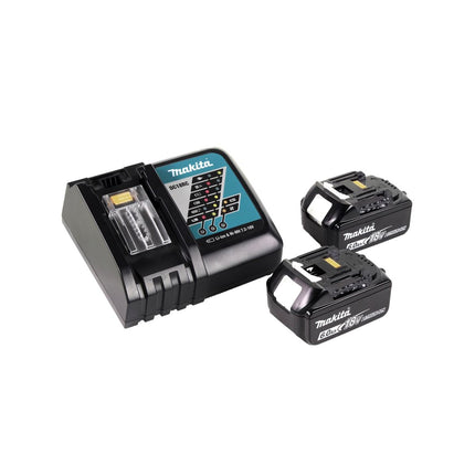 Smerigliatrice angolare a batteria Makita DGA 506 RG 18 V 125 mm brushless + 2x batteria ricaricabile 6,0 Ah + caricabatterie