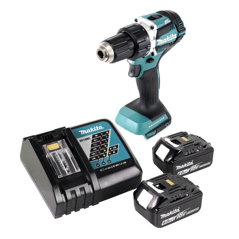 Makita DDF 484 RG Trapano avvitatore a batteria Brushless 18 V 54 Nm + 2x batteria ricaricabile 6,0 Ah + caricabatterie