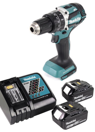 Taladro percutor inalámbrico Makita DHP 484 RG 18 V 54 Nm sin escobillas + 2 baterías 6,0 Ah + cargador