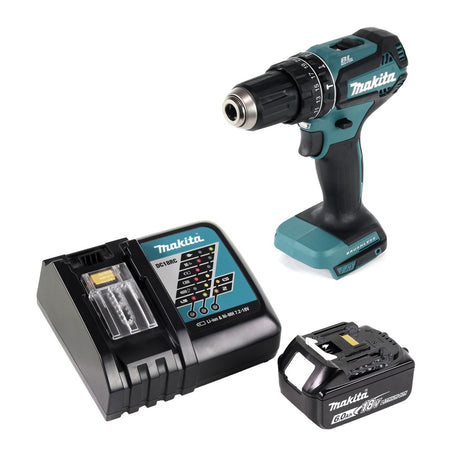 Taladro percutor inalámbrico Makita DHP 485 RG1 18 V 50 Nm sin escobillas + 1x batería 6,0 Ah + cargador