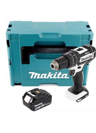 Makita DHP 482 G1J W Akku Schlagbohrschrauber 18 V 62 Nm Weiß + 1x Akku 6,0 Ah + Makpac - ohne Ladegerät - Toolbrothers