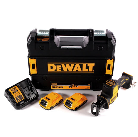 DeWalt DCS 369 D2 Akku Säbelsäge 18 V + 2x Akku 2,0 Ah + Ladegerät + TSTAK - Toolbrothers