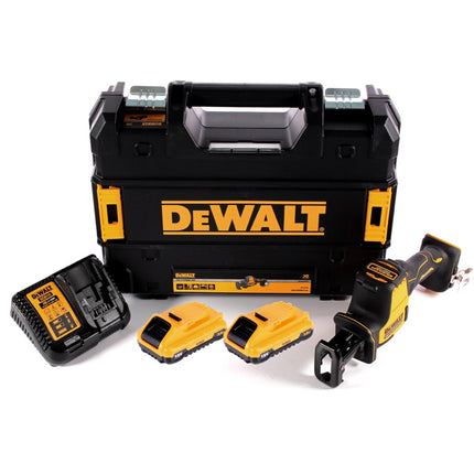 DeWalt DCS 369 L2 Akku Säbelsäge 18 V + 2x Akku 3,0 Ah + Ladegerät + TSTAK