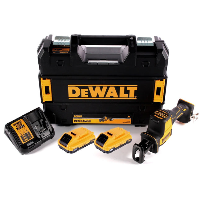 DeWalt DCS 369 L2 Akku Säbelsäge 18 V + 2x Akku 3,0 Ah + Ladegerät + TSTAK
