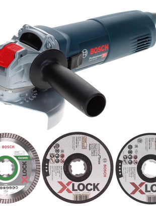 Meuleuse d'angle Bosch GWX 10-125 Professional 1000 W 125 mm X-Lock + 25x disques à tronçonner X-Lock Expert + 10x disques à tronçonner X-Lock Standard + disques à tronçonner Diamond