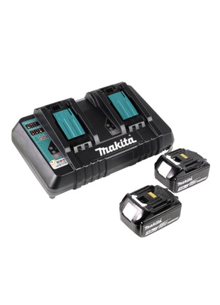 Amoladora angular a batería Makita DGA 900 PFK 36 V (2x 18 V) 230 mm sin escobillas + 2x batería 3,0 Ah + cargador doble + maletín