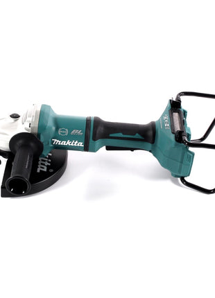 Amoladora angular a batería Makita DGA 900 TK 36 V (2x 18 V) 230 mm sin escobillas + 2x batería 5,0 Ah + maletín - sin cargador