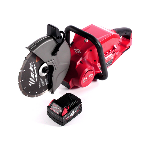 Milwaukee M18 FCOS230-401 Przecinarka akumulatorowa 18 V 230 mm bezszczotkowa + 1x akumulator 4,0 Ah - bez ładowarki