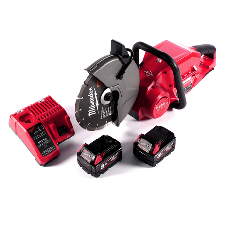 Milwaukee M18 FCOS230-502C Przecinarka akumulatorowa 18 V 230 mm bezszczotkowa + 2x akumulator 5,0 Ah + ładowarka