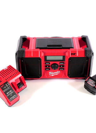 Milwaukee M18 JSR DAB+-401C radio akumulatorowe / sieciowe 18 V + 1x akumulator 4,0 Ah + ładowarka