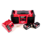 Milwaukee M18 JSR DAB+-402C Akku / Netz Radio Baustellenradio 18 V + 2x Akku 4,0 Ah + Ladegerät