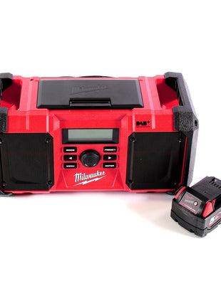 Milwaukee M18 JSR DAB+-501 Batterie / Réseau Radio de chantier 18 V + 1x Batterie 5,0 Ah - sans chargeur