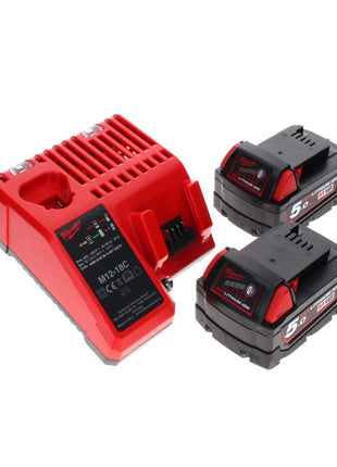 Milwaukee M18 JSR DAB+-502C radio akumulatorowe / sieciowe 18 V + 2x akumulator 5,0 Ah + ładowarka