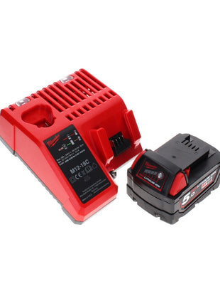 Cortasetos a batería Milwaukee M18 CHT-501C 18 V 610 mm sin escobillas + 1x batería 5,0 Ah + cargador