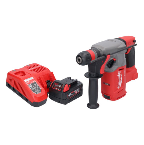 Marteau combiné à batterie Milwaukee M18 CHX-401 18 V 2,5 J SDS plus brushless + 1x batterie 4,0 Ah + chargeur