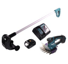 Tijera cortacésped a batería Makita DUM 604 RF1 18 V + mango alargador con rodillo + 1x batería 3,0 Ah + cargador