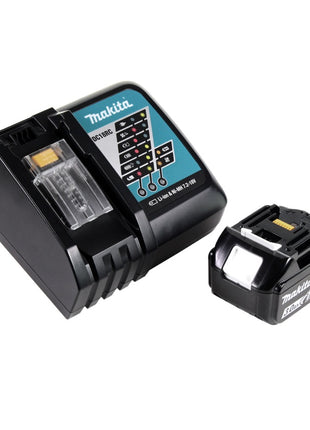 Tijera cortacésped a batería Makita DUM 604 RF1 18 V + mango alargador con rodillo + 1x batería 3,0 Ah + cargador