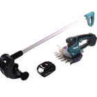 Makita DUM 604 G1 Akku Grasschere 18 V + Griffverlängerung mit Rolle + 1x Akku 6,0 Ah - ohne Ladegerät