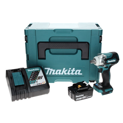 Makita DTW 300 RM1J Avvitatore ad impulsi a batteria 18V 330Nm 1/2" Brushless + 1x Batteria 4,0 Ah + Caricabatterie + Valigetta Makpac