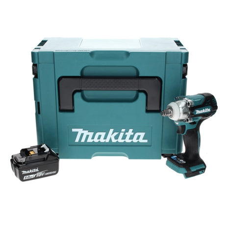 Makita DTW 300 T1J Visseuse à chocs sans fil 18 V 330 Nm 1/2" Brushless + 1x Batterie 5.0 Ah + Coffret Makpac - sans chargeur