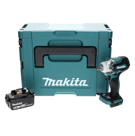 Makita DTW 300 G1J Visseuse à chocs sans fil 18 V 330 Nm 1/2" Brushless + 1x Batterie 6,0 Ah + Makpac - sans chargeur